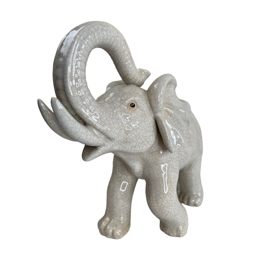 Large Decorative Elephant Crackle Classic Beautiful‎ Heavy Substantial